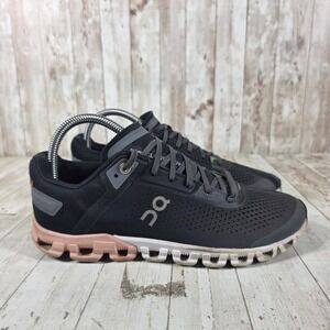 On Running Cloudflow Womens 7.5 Black Rose Pink Athletic Running Shoes 35.99235